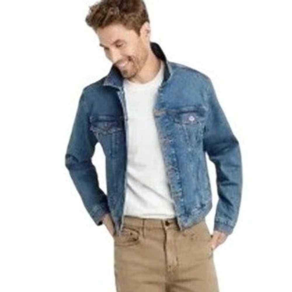 Goodfellow & Co Men's Blue Denim Trucker Jacket Medium Wash Classic Workwear | M
